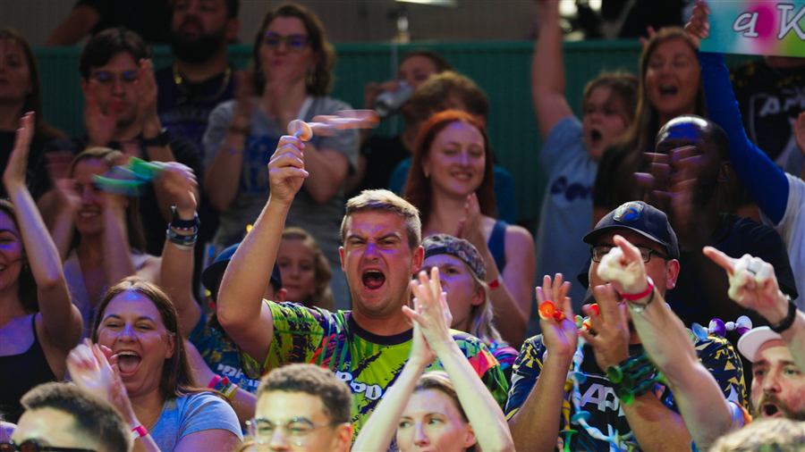 The crowd at the Popdarts Championship.