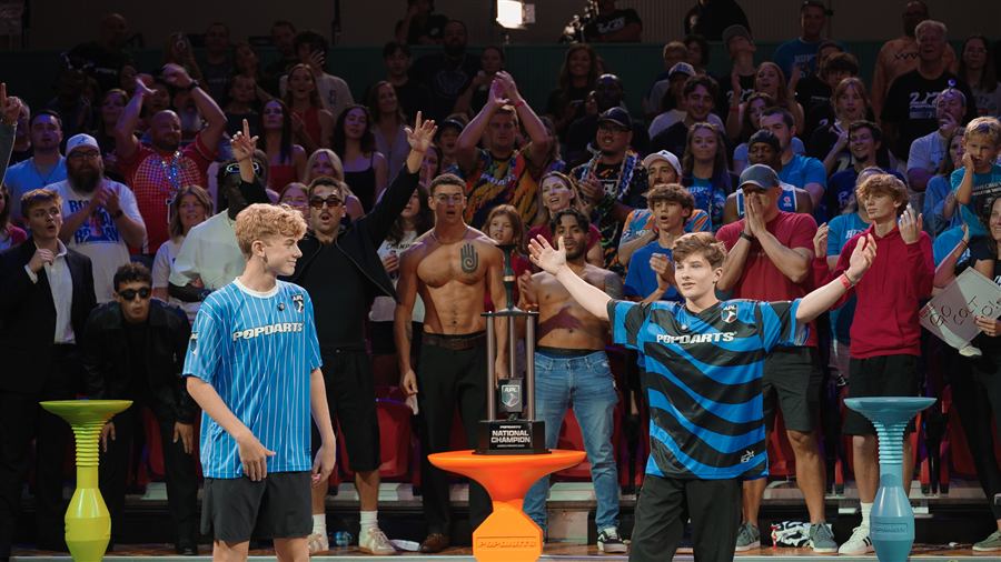 Players greeting each other after a match.